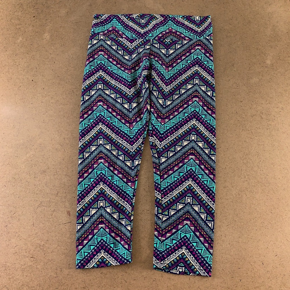 Sexy Basics Women's Size Small Colorful Print High Rise Soft Capri Leggings New